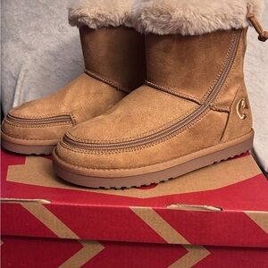 Billy Footwear Cozy II EZ Zip Adaptive Boots NEW Chestnut Kids size 4W Womens 6W